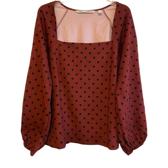 Girl With Curves Ponte Square Neck Blouse 2X (606) - Picture 2 of 8